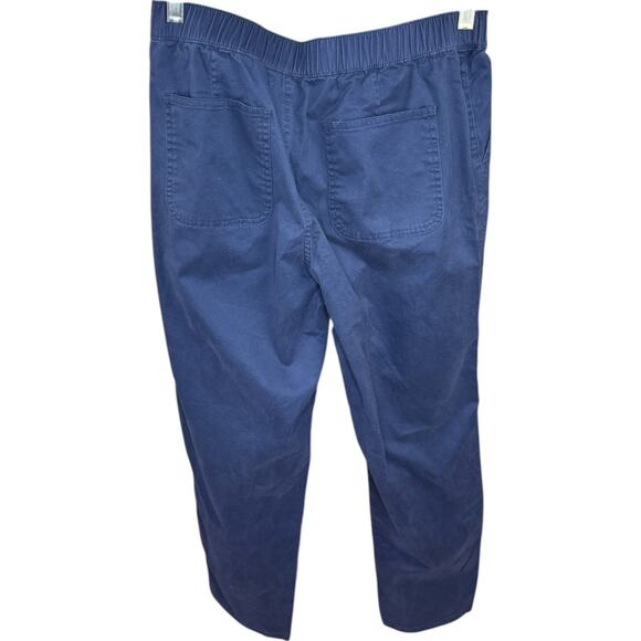 Denim & Co. Regular EasyWear Twill Straight Leg Pant with Pockets Navy Small - Picture 5 of 9